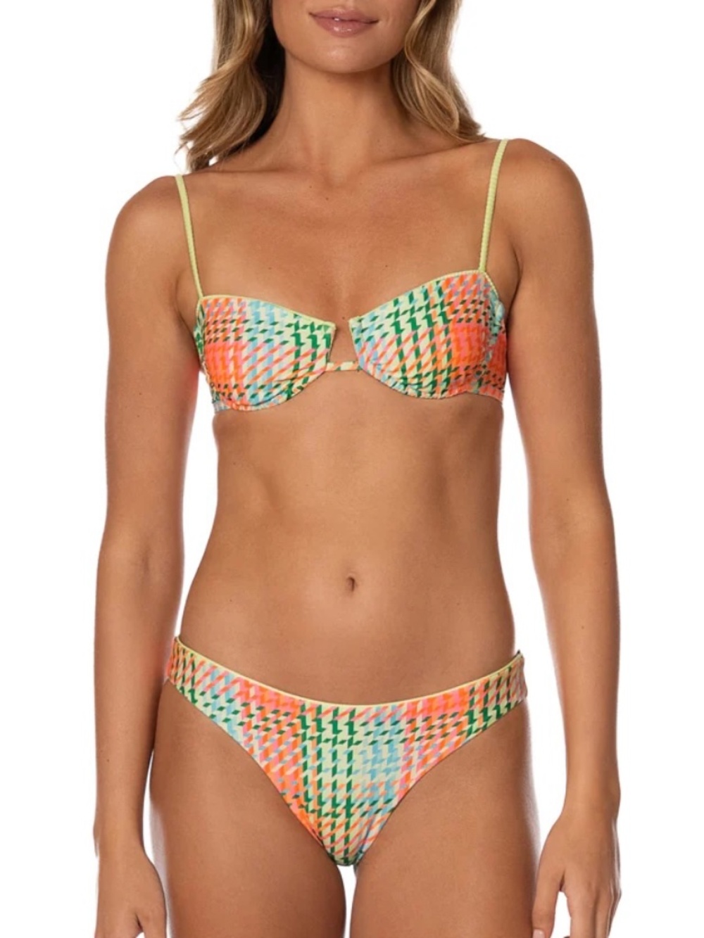 Maaji Dreamy Grid Underwire Bikini Medium NWT